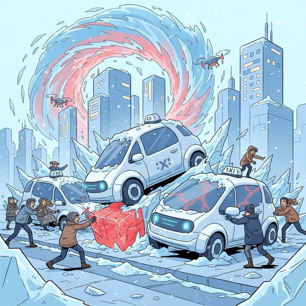 Baidus Robotaxis frieren ein — Chaos in Wuhan